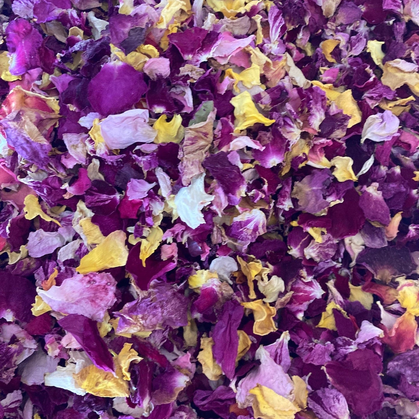 dried rose petal confetti