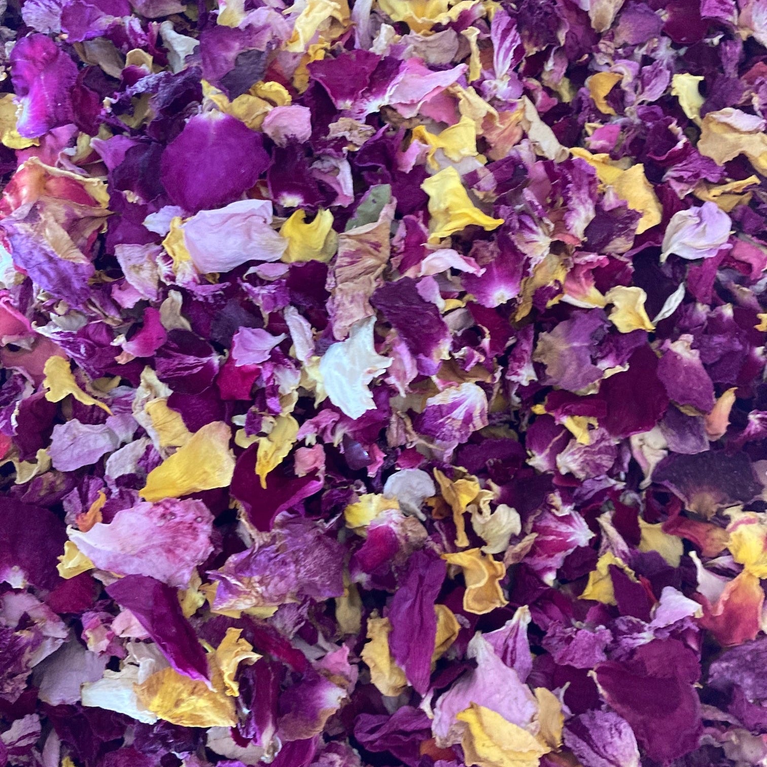 dried rose petal confetti